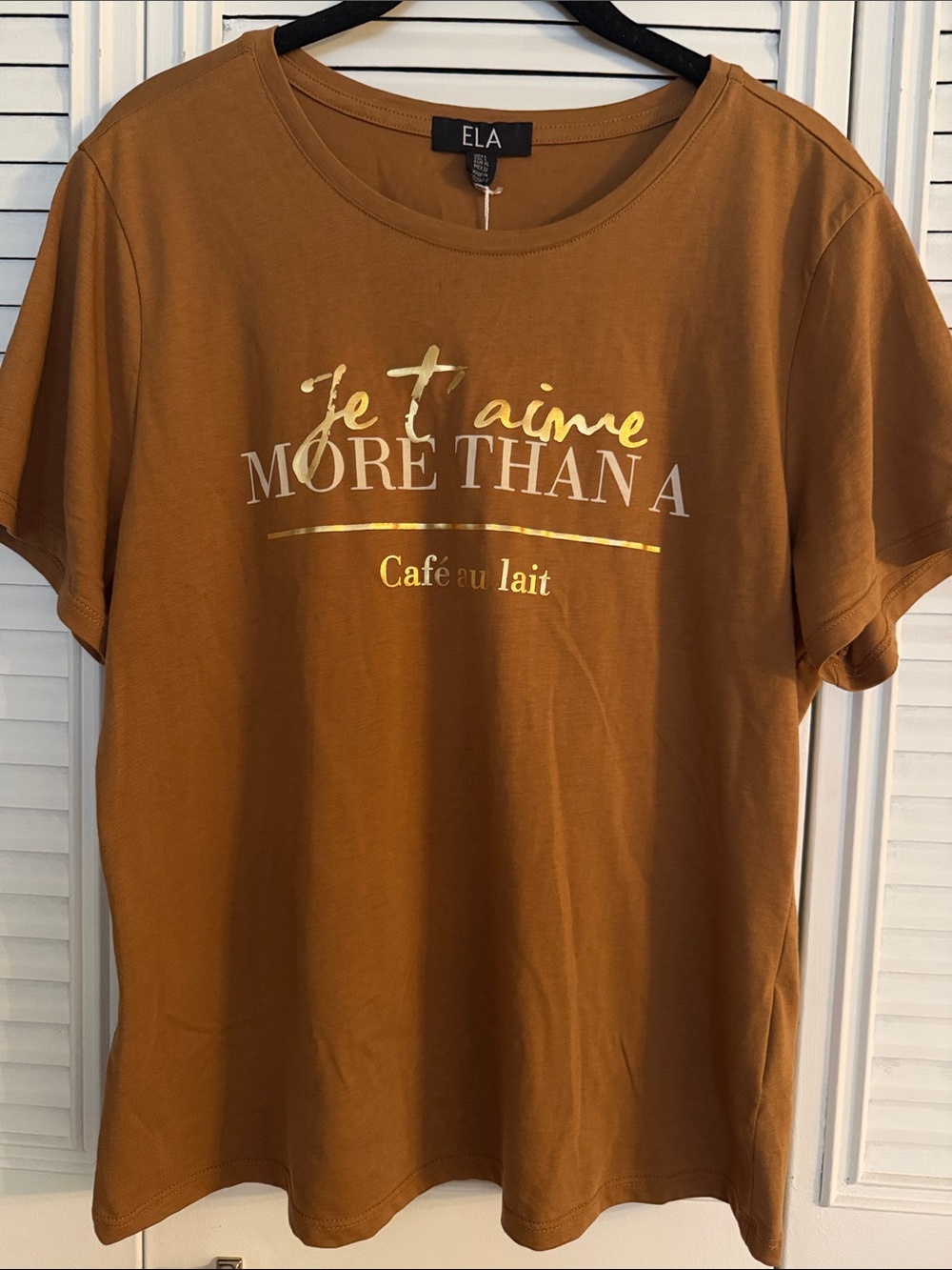 ELA cotton graphic T NWT’s